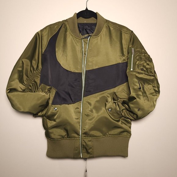 Nike Sportswear Big Swoosh Therma-Fit Revere Bomber Jacket Sz XS & M  DD6055-326 - Picture 4 of 13